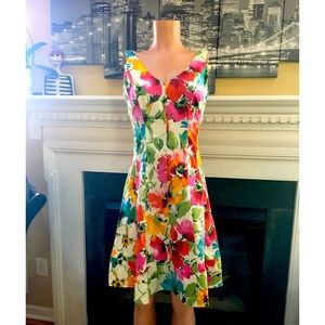 Ralph Lauren Vneck floral dress.